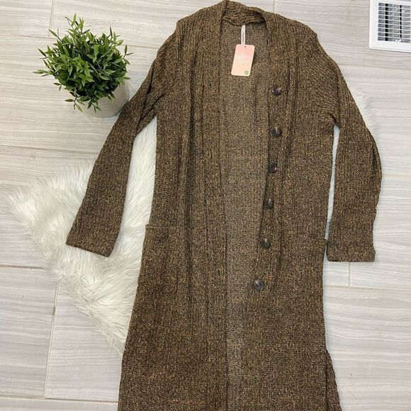NWT Ruby Claire Brown Duster - Picture 1 of 11